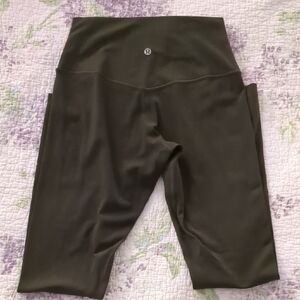 Olive Green High-Waisted Leggings